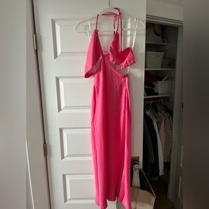 Hello Molly Pink Cut-Out Maxi Dress
